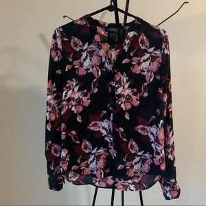 Black Flowered Blouse from The Limited NWOT